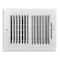 True Aire Tru Aire 6 in. H X 8 in. W 2-Way Powder Coat White Steel Wall/Ceiling Register C102M 08X06 - alternate 2